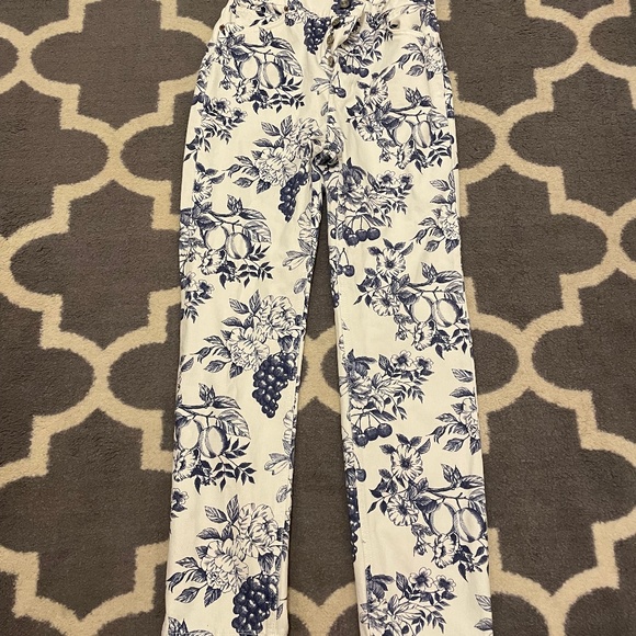 Reformation Cynthia Toile High Rise Straight Jeans - Picture 2 of 3